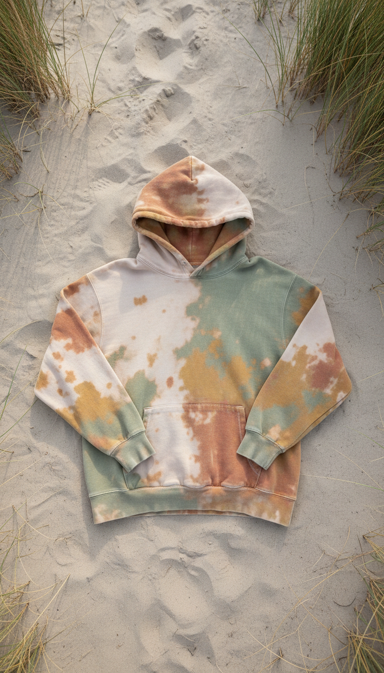 T-Shirt aus Baumwoll-Mix mit Wellenprint